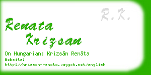 renata krizsan business card