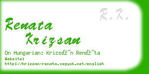 renata krizsan business card